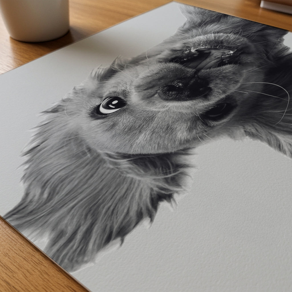 Puppy Play Poster – närbild på papper