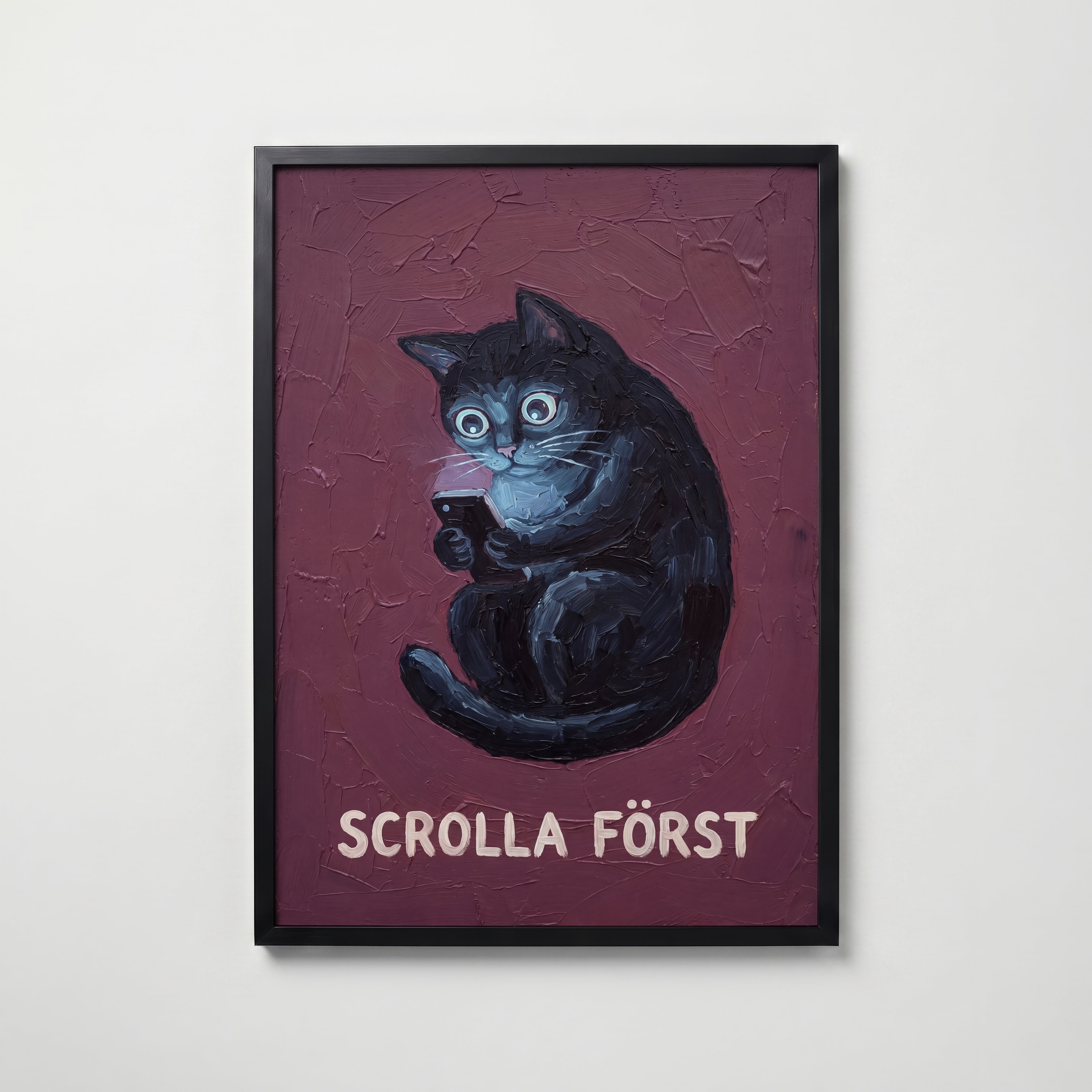 Scrolla Först Poster – svart ram