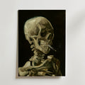 Van Gogh Skeleton With Burning Cigarette Poster – utan passepartout