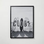 Surf Club Poster – svart ram
