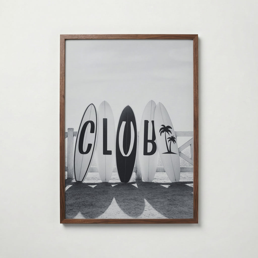 Surf Club Poster – valnötsram