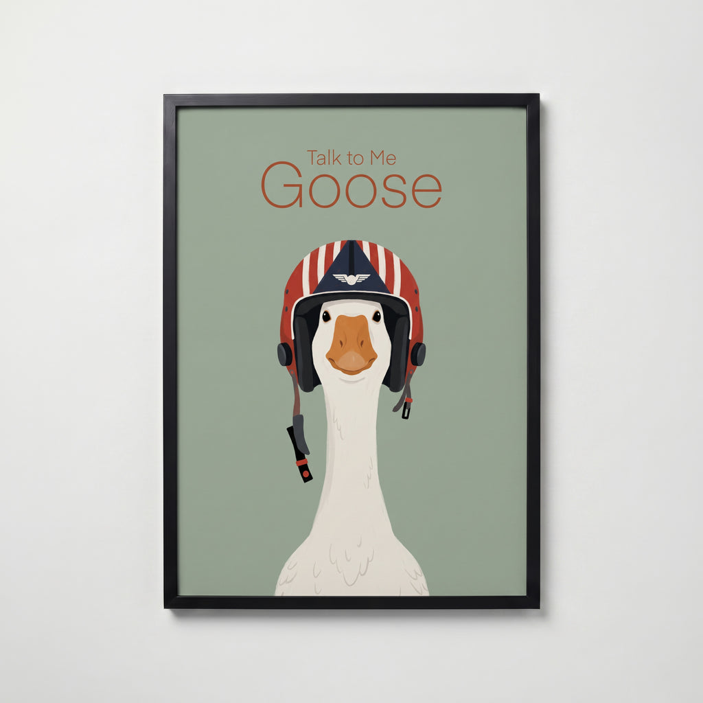 Talk to Me Goose Poster – svart ram