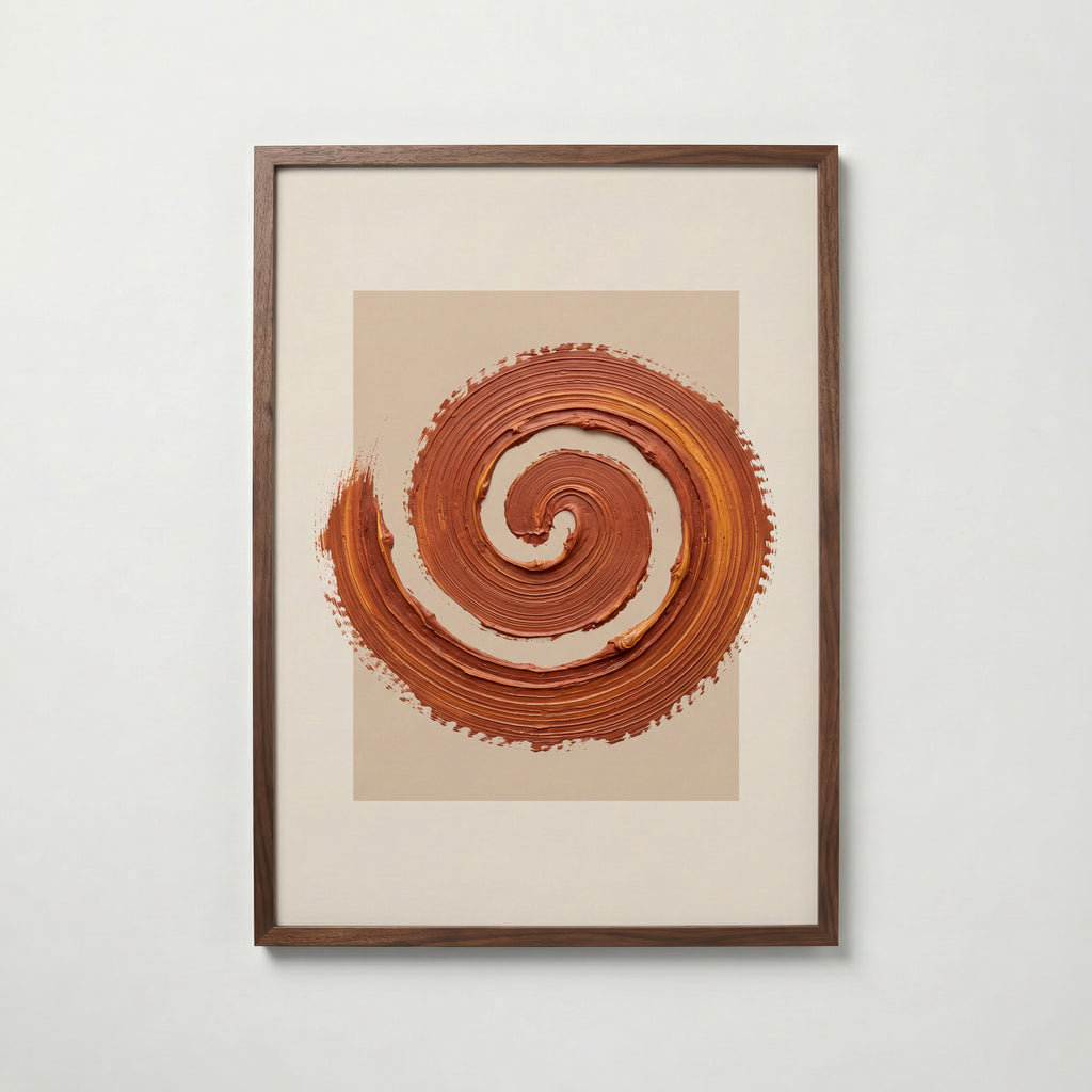 Terracotta Spiral Poster – valnötsram