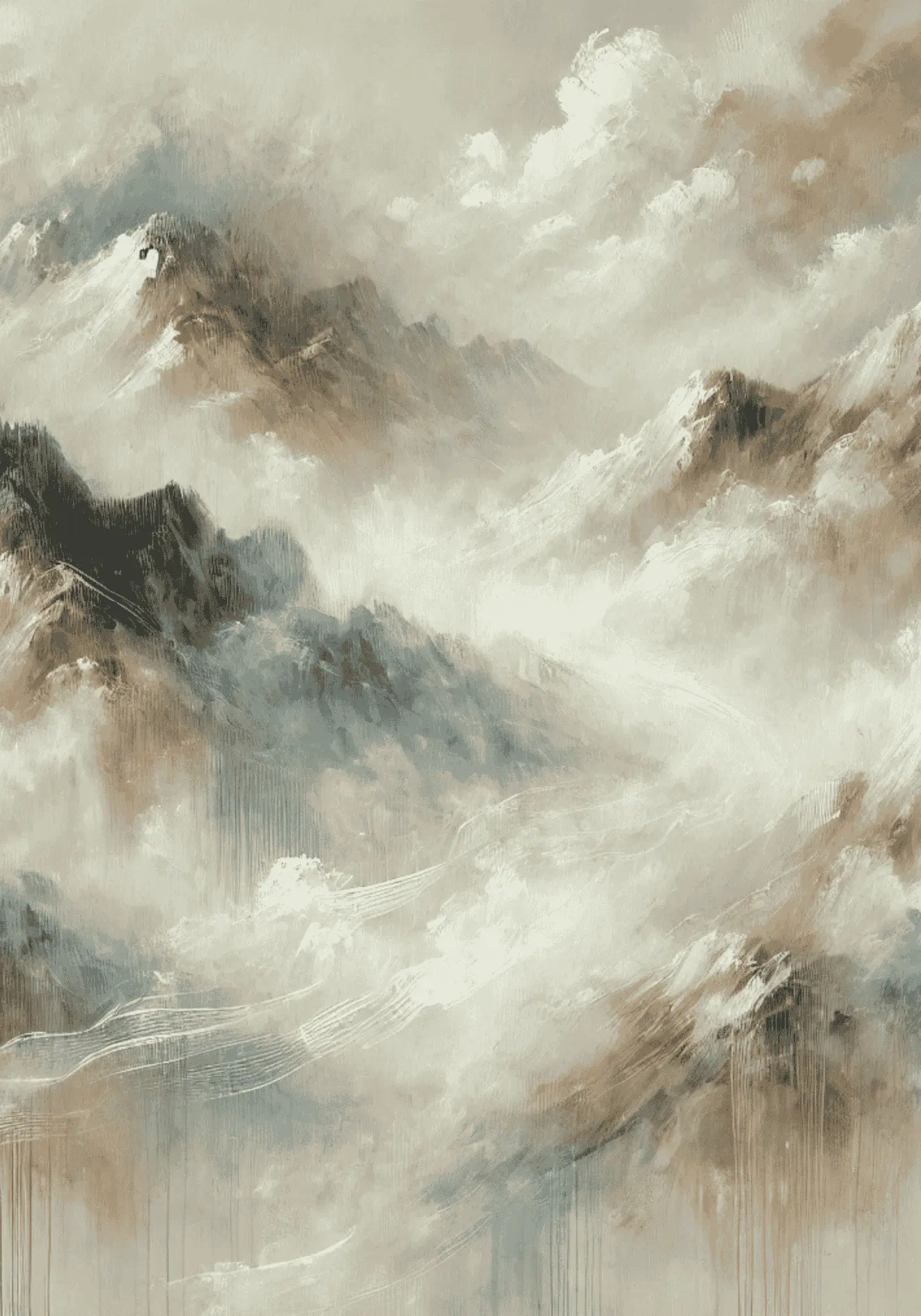 Mountains of Tranquility Poster