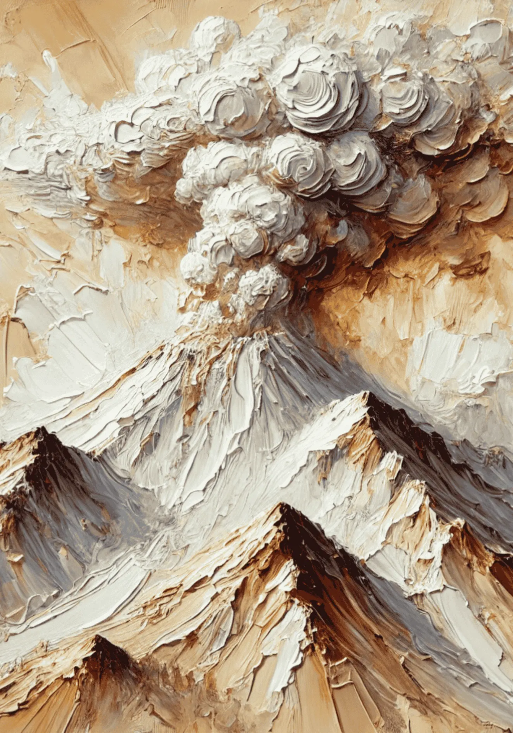 Abstract Volcanic Explosion Poster