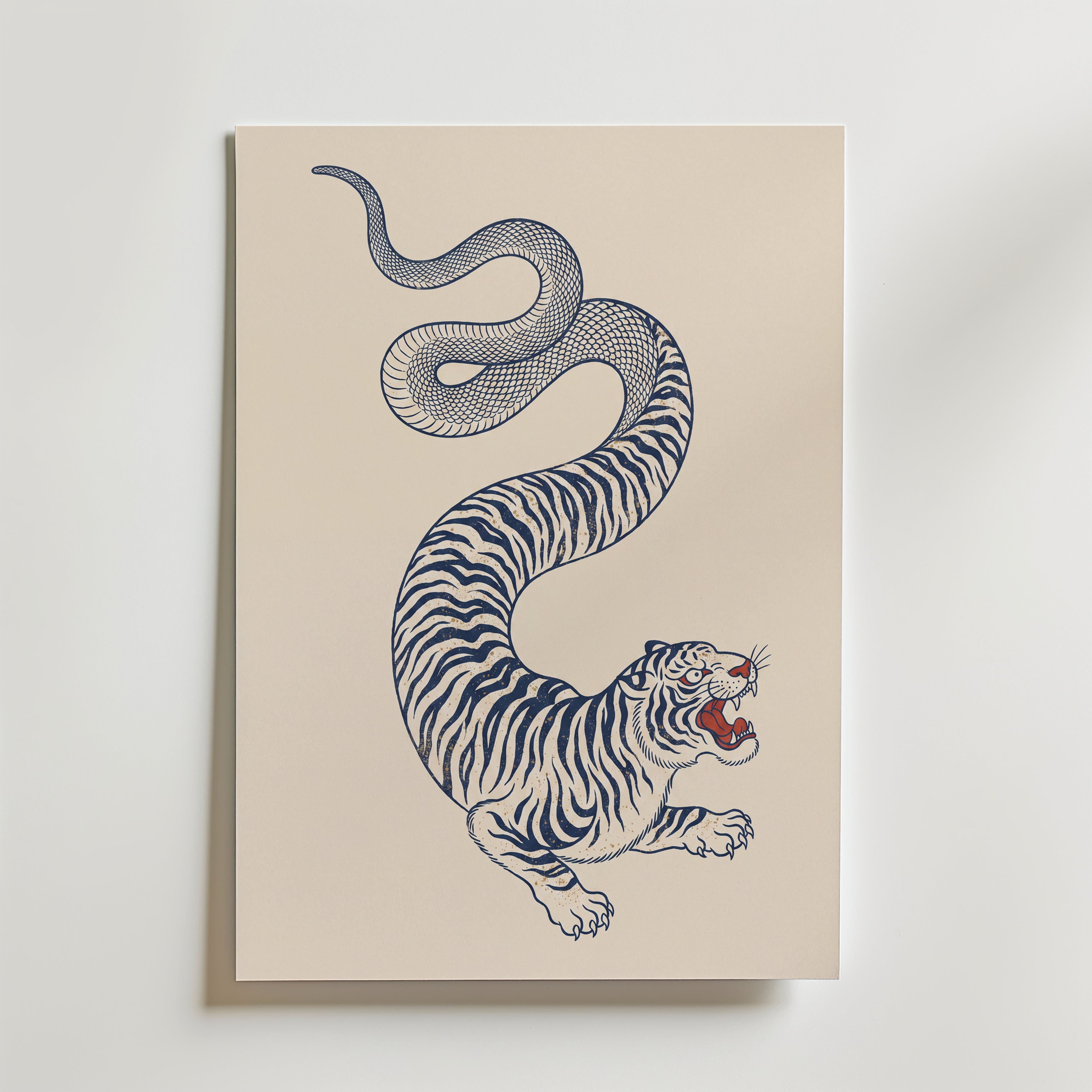 Tiger Serpent II Poster – canvas utan passepartout