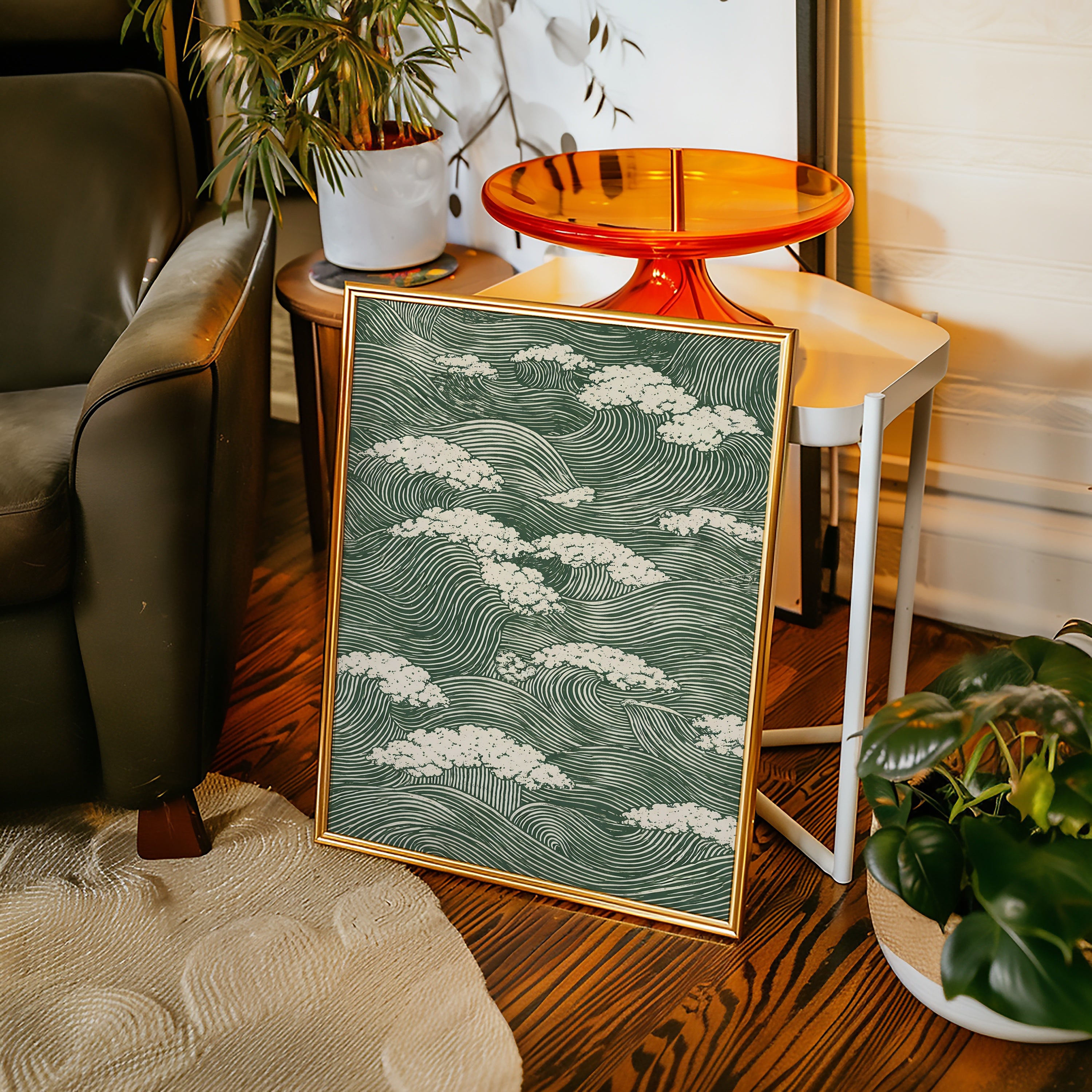 Waves and Clouds poster på vägg i hemmiljö – Bozetto affisch i hög tryckkvalitet