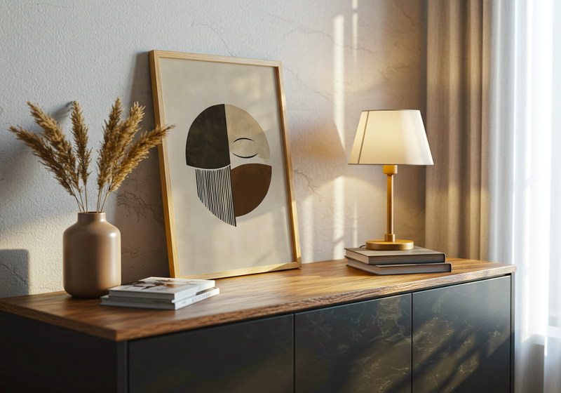 Abstract Face Circle Poster