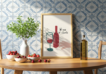 Wine O'Clock Poster