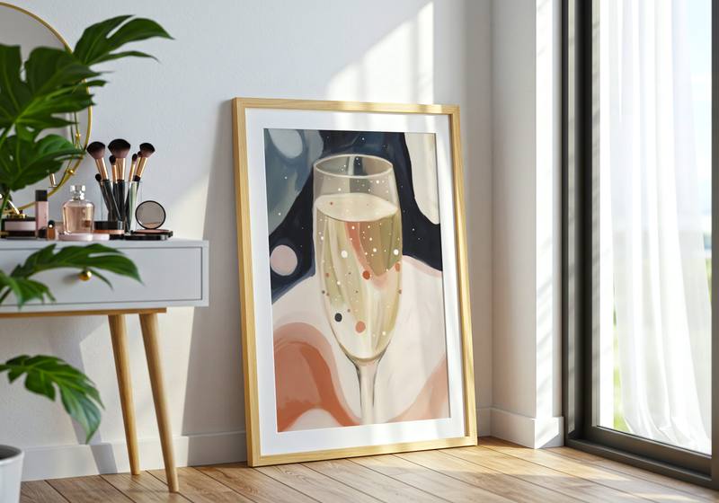 Champagne In Space Poster