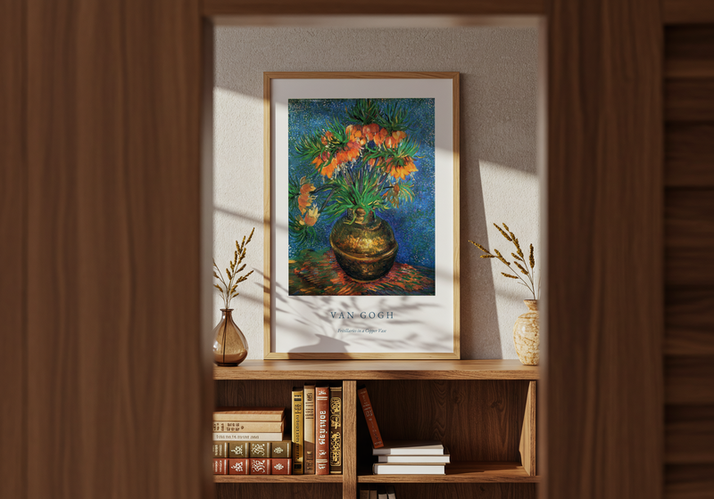 Van Gogh Fritillaries In A Copper Vase Poster
