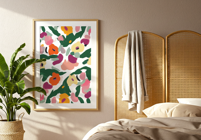 Bold Abstract floral Poster