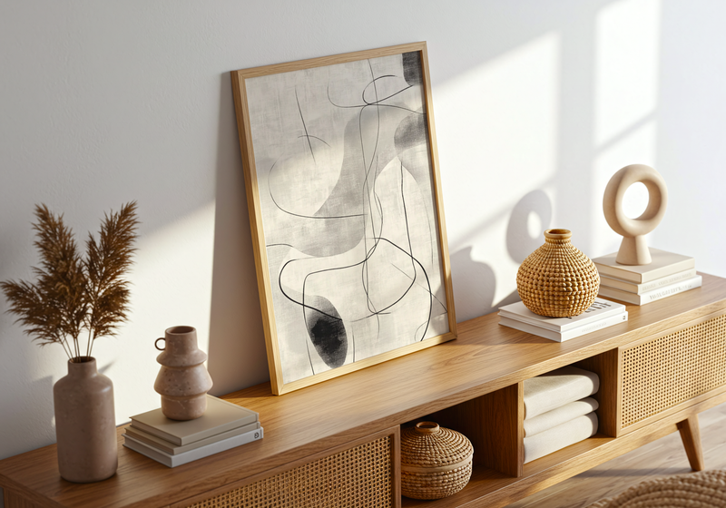 Monochrome Flow Poster