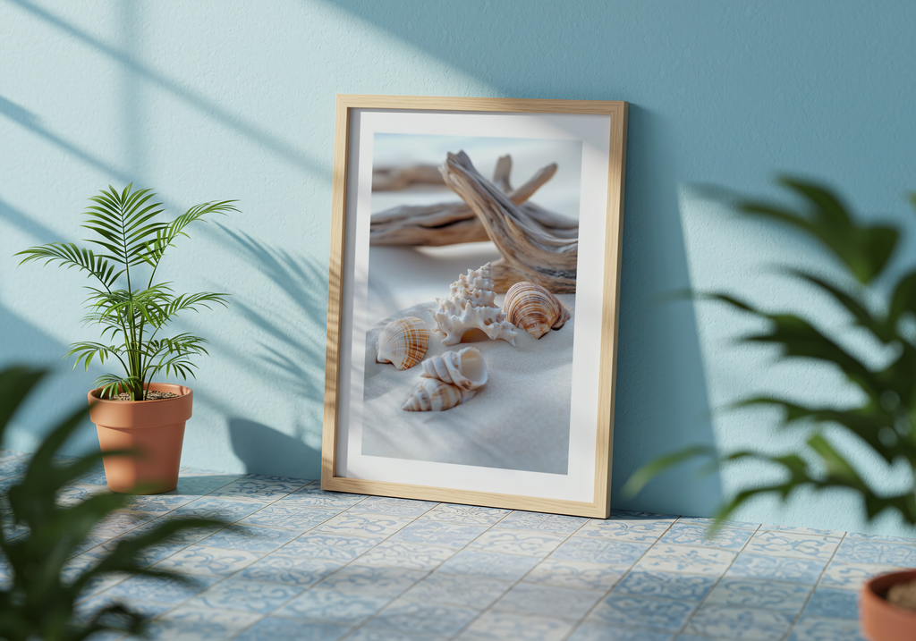 Seashells on the Beach Poster