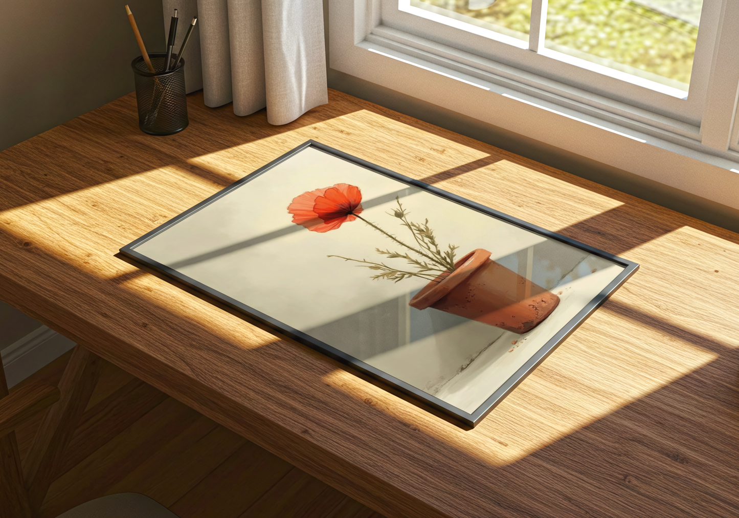 Potted Ped Poppy Flower poster