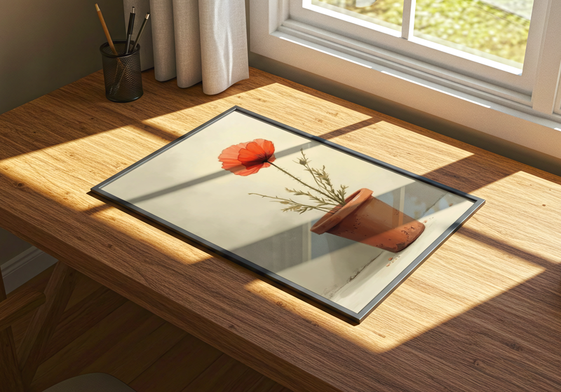 Potted Ped Poppy Flower poster