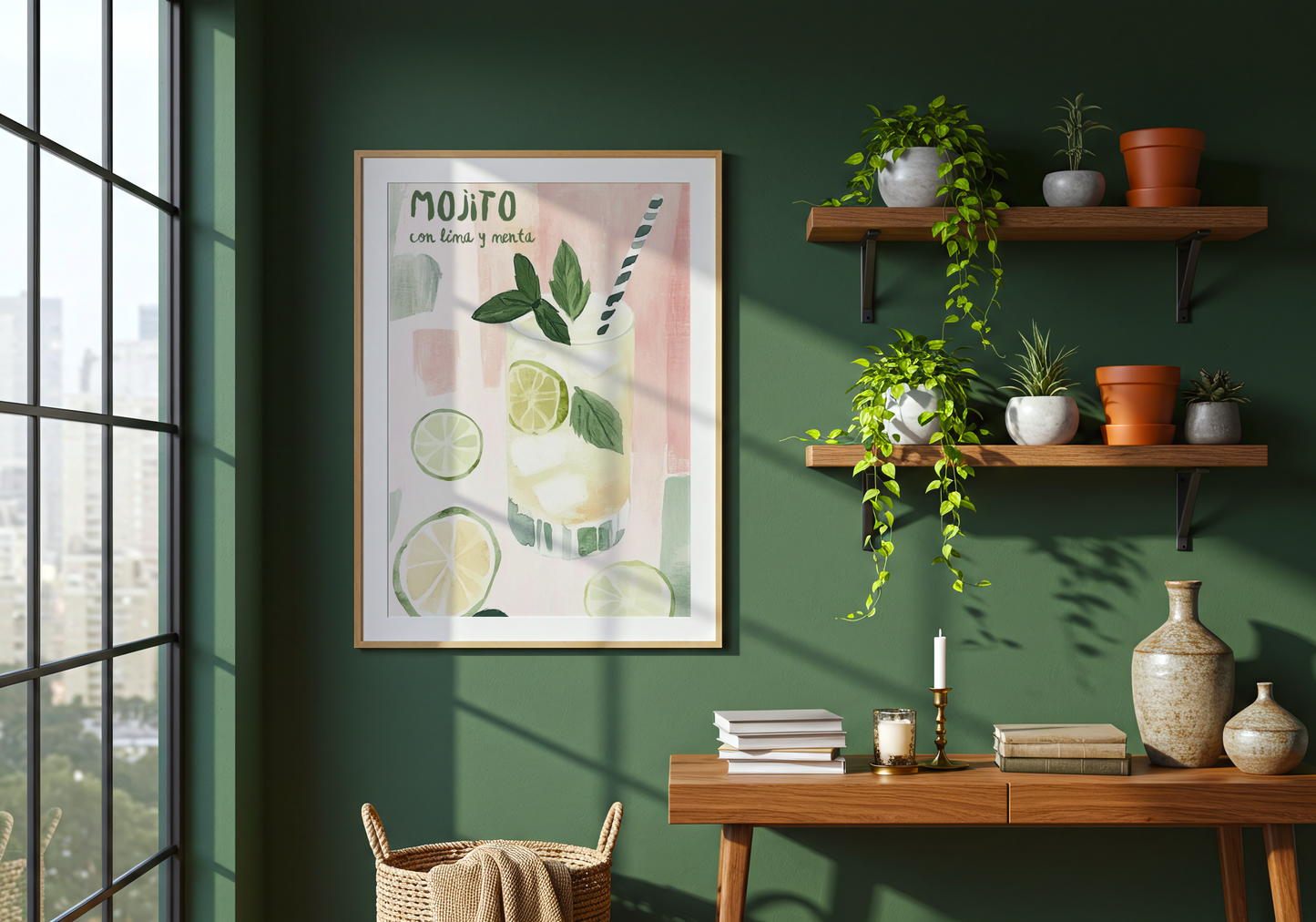 Mojito Con Lima Y Menta Poster