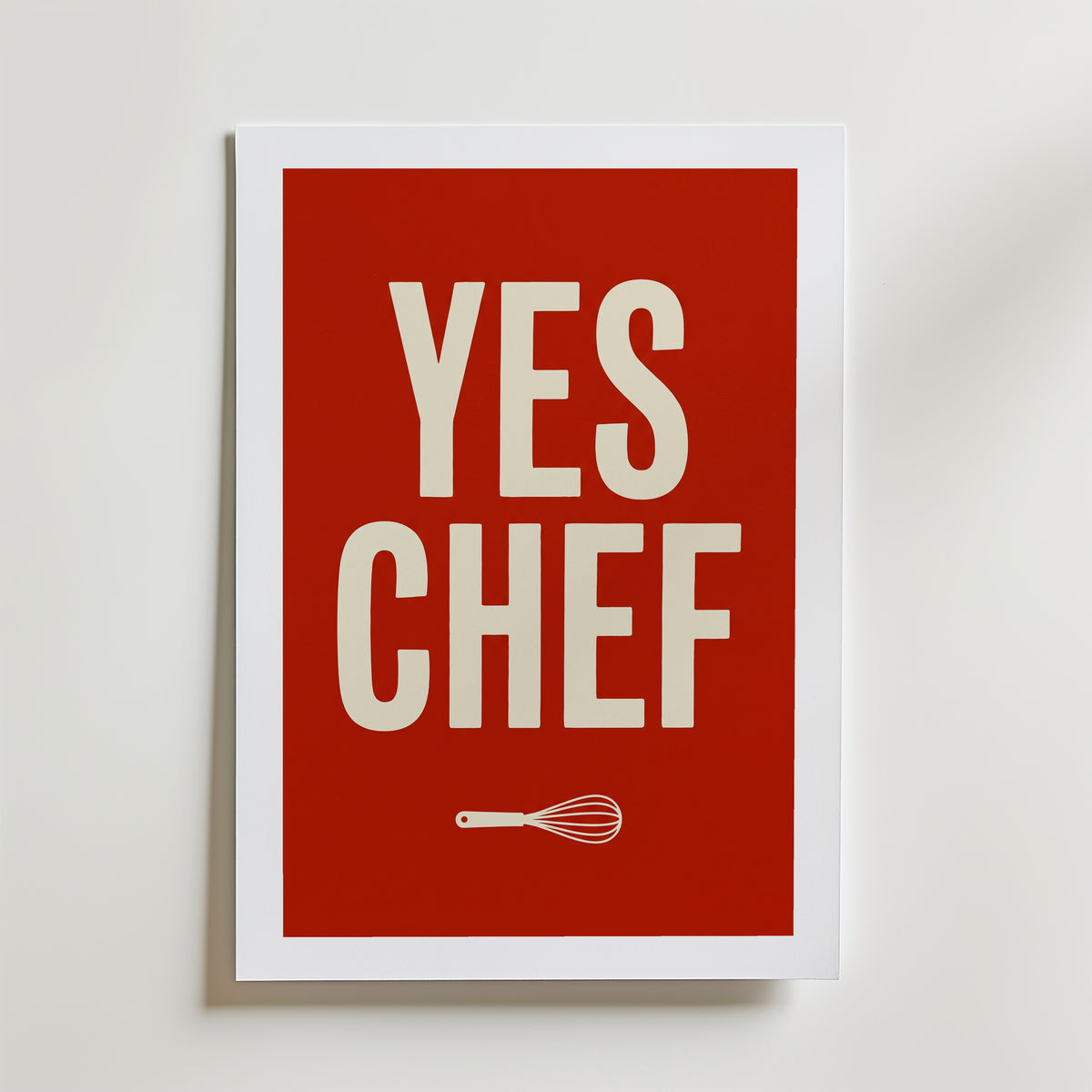 Yes Chef Poster – med passepartout